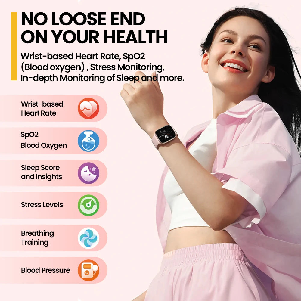 2.03" HD Smart Watch With Calls – 100+ Sports & Health