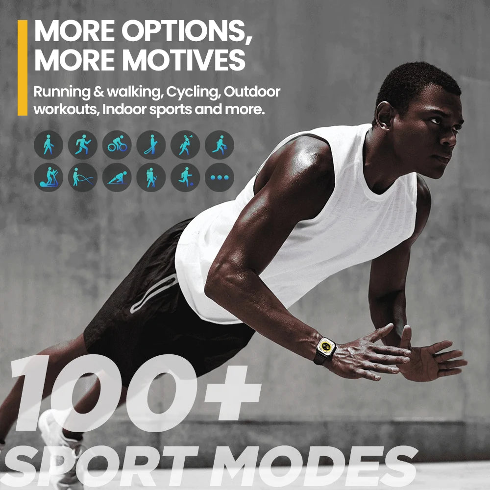 2.03" HD Smart Watch With Calls – 100+ Sports & Health