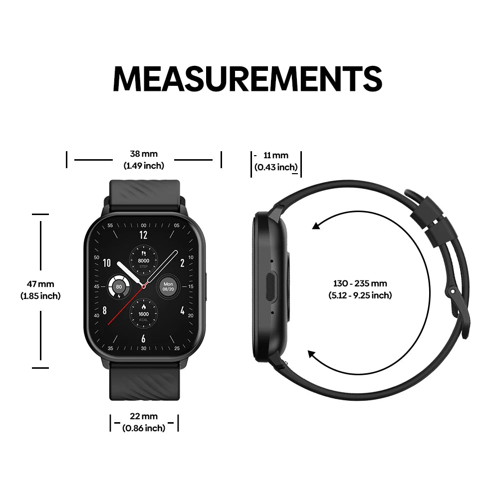 2.03" HD Smart Watch With Calls – 100+ Sports & Health